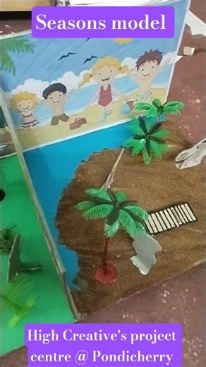season model #summer #winter #rainy #autumn #spring #creativescienceproject #3dmodel #schoolproject
