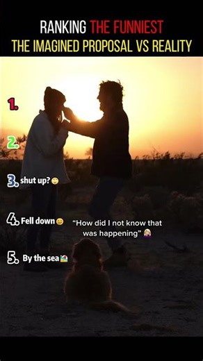 Ranking the funniest The Imagined Proposal vs Reality#actuacion #funny #gracioso