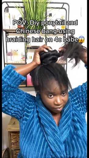 Got some braiding hair and diy this style. You can also. #4chair ##naturalhair #hairstylesforblackgirls #buntuknots #twistedponytail #braidinghair #diyhairstylist #blackgirlfollowtrain #bllackgirlmagic #