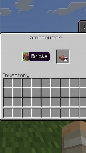 How to Make Brick Slabs With a Stone Cutter in Minecraft #Shorts