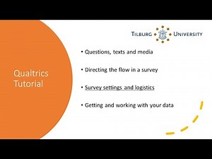 Qualtrics tutorial 5.2 The survey settings: Naming, storing IP addresses and automatic emails