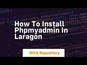 How to install phpmyadmin in laragon