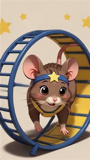 Tiny Mouse Running in Wheel… Then Suddenly Sleeps! 🐭💤#Mouse #CuteMouse #FunnyMouse #MouseRunning