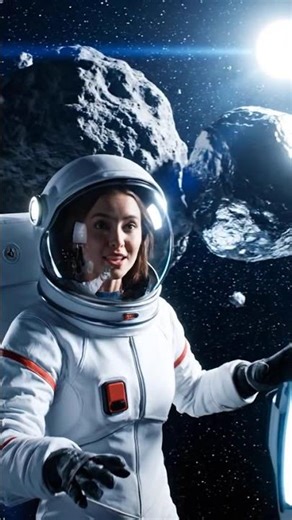 Asteroid Belt Vlog:Floating Through Cosmic Chaos! 🌌🚀 (AI Space Adventure) #spacelovers #asteroidcity