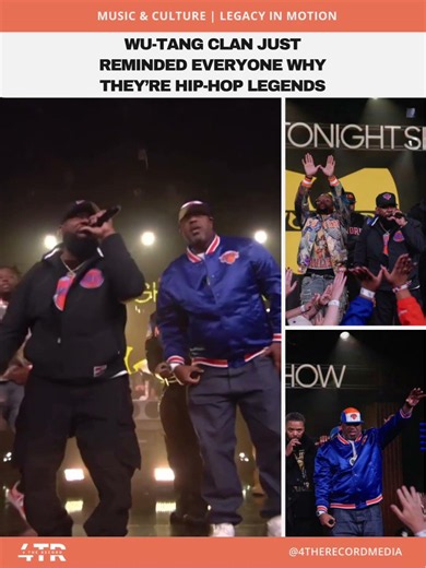 C-R-E-A-M dolla dolla bills… WuTang Clan on the Tonight Show… Straight classic 🔥 | 4TR