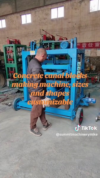 Concrete canal blocks making machine, sizes and shapes customizable #brickmachine #blockmachine #brickmakingmachine #blockmakingmachine #brickmachinery #constructionmachinery #bricklayers #bricklaying