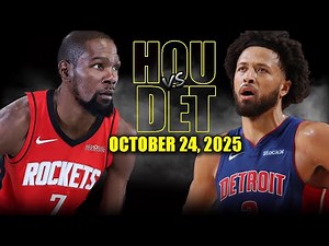 Houston Rockets vs Detroit Pistons Full Game Highlights - October 24, 2025 | NBA Season