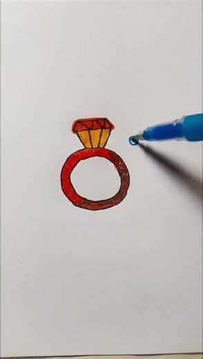 Diamond ring 💍 #shortvideo #art #drawing #painting