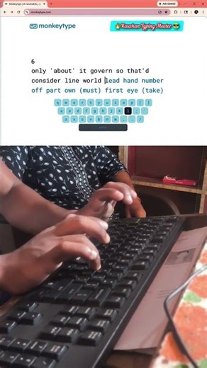 Typing at 106 WPM in Real Time 🔥 (Pro Level Speed) #106wpm #fasttyping #raushantypingmaster