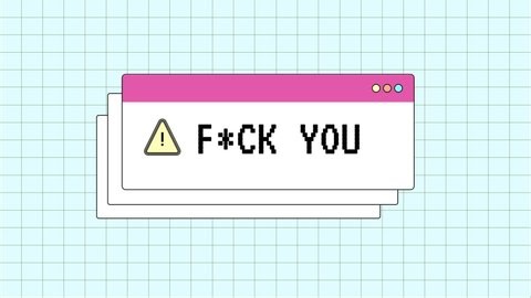 Abusive Fuck You Popup Message Internet Stock Footage Video (100% Royalty-free) 1081874675 | Shutterstock