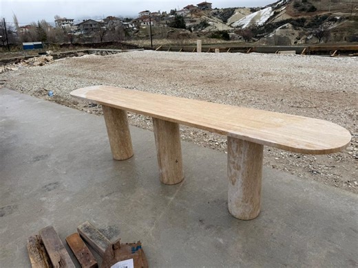Custom Travertine Stone Console - Marble Console Table - Handmade Furniture - Etsy Canada