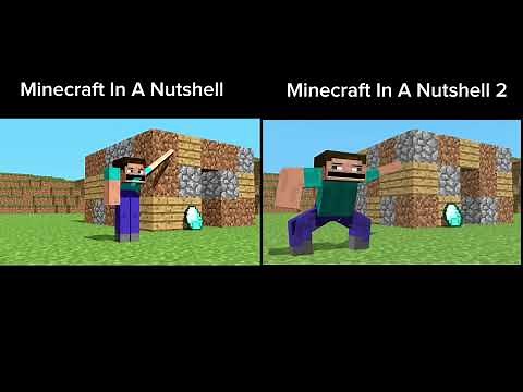 Minecraft in a nutshell and Minecraft in a nutshell 2 (side by side comparison)