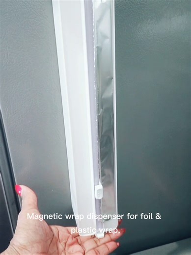 Sponsored Chefologist Magnetic wrap dispenser for foil & plastic wrap Space-saving kitchen organization with clean one-hand cuts. CHEFOLOGLIST EZ Wrap set — fridge-side storage upgrade. #tiktokshopfinds #chefologist #foildispenser #plasticwrapdispenser #magneticstorage