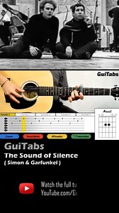 5.3K views · 69 reactions | #GuiTabs - THE SOUND OF SILENCE  - Guitar Lesson / #TheSoundOfSilence #SimonAndGarfunkel #PaulSimon #60s #NewVideo #GuitarPlayer #GuitarCover #Guitar #Lesson #Tutorial #GuitarLesson #GuitarTutorial : https://youtu.be/MReQa-y1XmE | GuiTabs | Facebook
