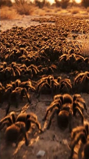 Unbelievable thousands of tarantulas gathering. #trending #fishing #eelcatch #bigfish #fish