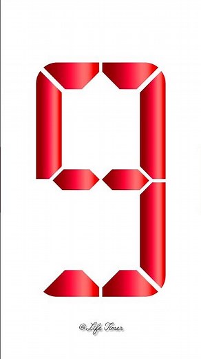 🔴 Digital Red Countdown 9 to 0 with Voice #countdown #timer #shorts