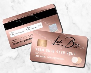 DIY Credit Card Business Cards Canva Template, Personalize/edit, Beauty Salon Business Cards, Rose Gold Business Cards, Gold - Etsy
