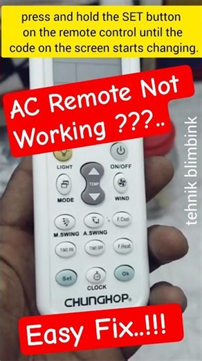 AC Remote Not Working | Reset Air Conditioner Remote