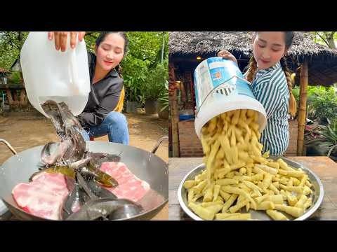 Catfish Creamy Sour Soup - Fry Crispy Pork Belly | Crunchy Bamboo Shoot Cooking Style | Cooking Show