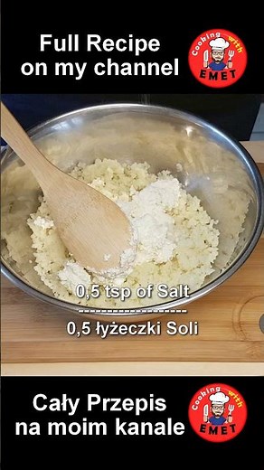 Polish "Pierogi Ruskie" 🥟 Dumplings with cheese and potato 🥟 #Shorts Cooking with Emet