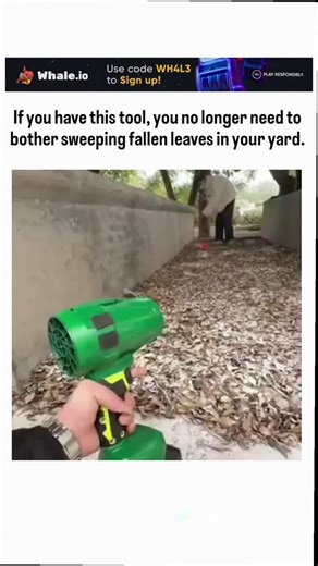 mrsx.rface on Instagram: "The post showcases a 22-second video of a green, battery-powered leaf blower efficiently clearing fallen leaves from a concrete yard, emphasizing its convenience for quick cleanup without brooms. Authored by @leyaclista , an account dedicated to viral clips of gadgets, DIY tips, and skill demos, this fits their pattern of sharing practical home tools with captions that highlight everyday benefits. Similar 20V cordless blowers, like those from Worx or Ryobi, deliver air