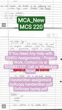 IGNOU MCA MCS-220 Solved Assignment|Web Technologies2026 #ignouassignments#education #viral#shorts