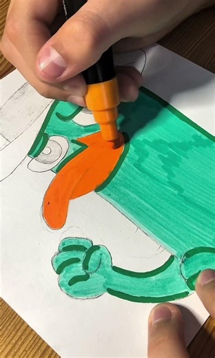 Drawing perry the platypus!