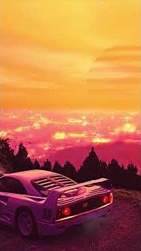 FERRARI F40 SUNSET WALLPAPER - Creative Visuals - 4K