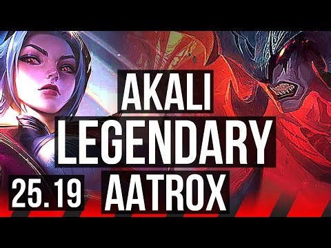 AKALI vs AATROX (TOP) | 10/0/1, 8 solo kills, Legendary | NA Grandmaster | 25.19