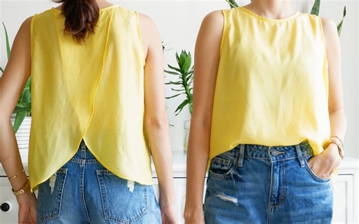 【Thuy】How To Make Split Back Top｜DIY后背开衩无袖背心
