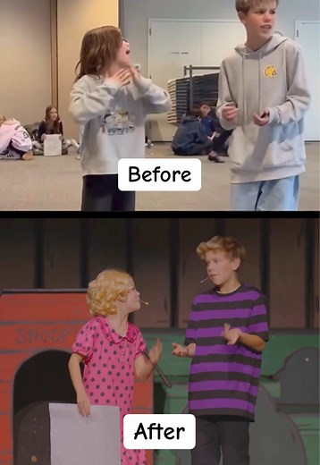 Here is the before and after of the rehearsal vs the performance video of “New Philosophy.” And an extra clip of the ending sequence since so many people have been asking for the full video. #foryoupage #broadwaymusicals #charliebrown #theater #viralvideos