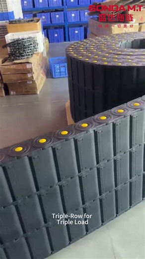 Checking Our Triple-Row Cable Drag Chain #cablecarrier #dragchain #energychain #cablemanagement