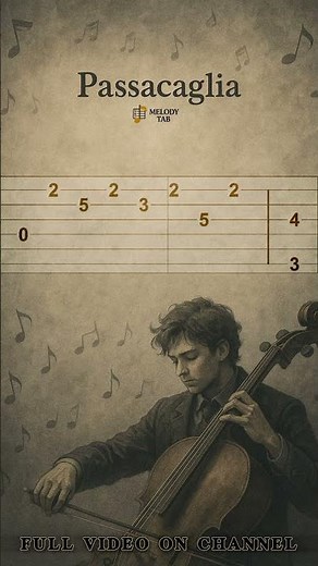 "Passacaglia Guitar Tab | Easy Tutorial 🎸"