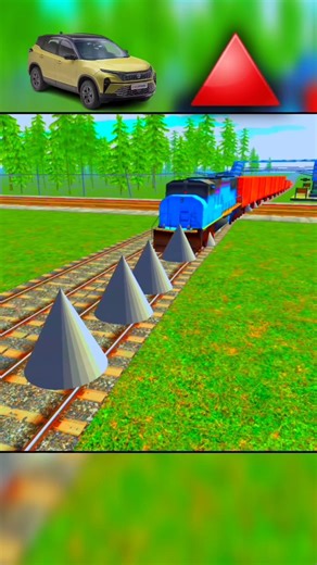 Indian Bikes Driving 3D | Car vs Triangle 🔺️ vs Train Crash 💥🚆