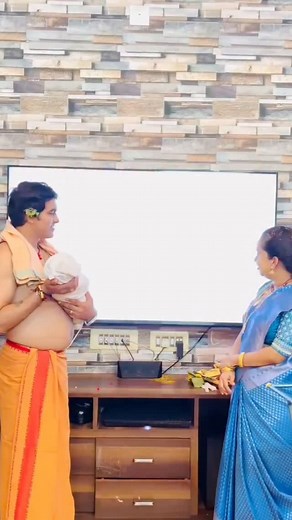 Name revealing ceremony.. #atharvrao😍 #namerevealing #naamakarana | Karthik Rao