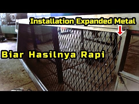 Installation of Expanded Metal Plates to keep it neat | Industrial Minimalist Fence