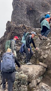Unforgettable memory and remarkable trip of our guests Clara,Line,Nathan,Derek,Caro,Kirsten and Justin enjoying the climb on barranco wall.#climbingkilimanjaro #Bestguideonkilimanjaro # | Climbing Kilimanjaro