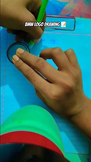 BMW logo draw on a simple paper 📜📝 #diy #easycrafts #handwriting #handcraft #bmw #logo