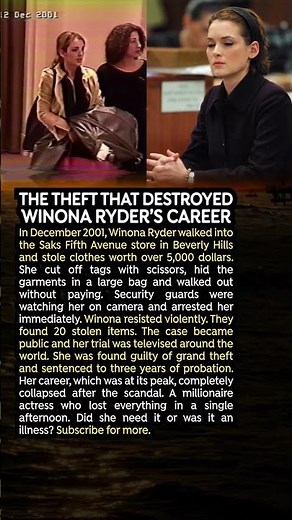The Theft That Destroyed Winona Ryder’s Career