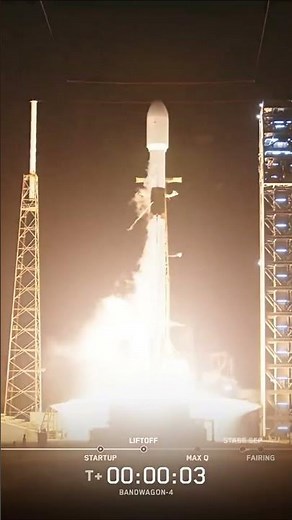 SpaceX Launches Bandwagon-4! Falcon 9 Blasts Off on Mission to Orbit [HD] 🚀