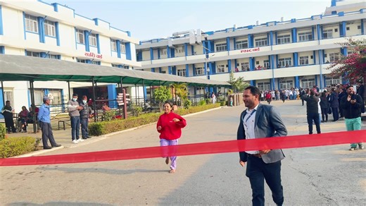 Winning the Thread and Needle Race!