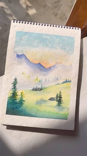 Easy watercolour painting for beginners.