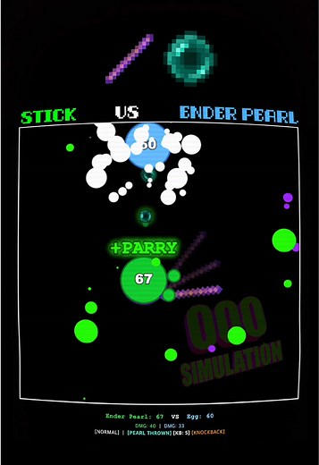 Stick VS Ender Pearl Simulation #minecraft #simulation #satisfying | minecraft