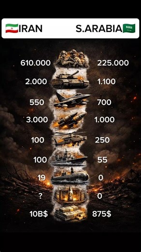 IRAN vs S.ARABİA Military Comparison