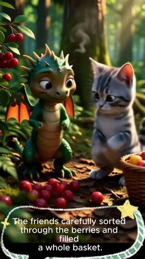 See How These Three Friends Create Magic with Berries #shorts #satisfying #cartoon