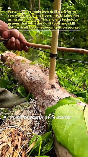 Primitive Fire Bow Drill – Fast Friction Fire! #survival #bushcraft #shorts