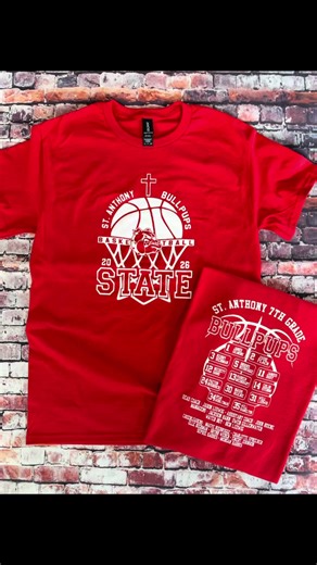 From your sketch to our apparel - We can make anything happen. 😍 Quick turnaround for the STA 7th grade boys who are STATE BOUND! Good luck Bullpups!!🐾 #foryoupage #smallbusiness #screenprinting #graphicdesign #shoplocalbussinesses