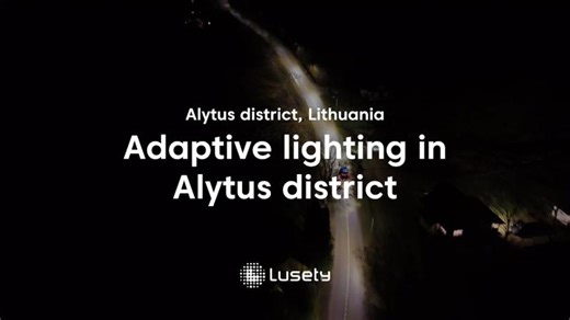 Adaptive street lighting in Alytus district (motion-based street lighting) by Lusety | Lusety