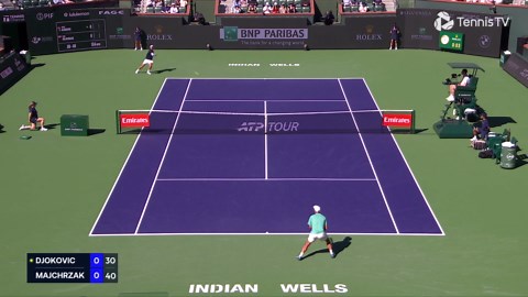 Indian Wells 2025 R2 highlights | Novak Djokovic vs. Kamil Majchrzak