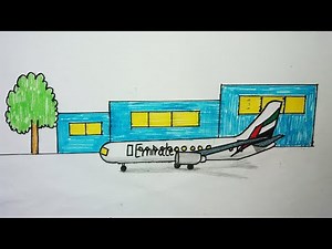 How to draw a airport for beginners| Easy and simple airport drawing step by step